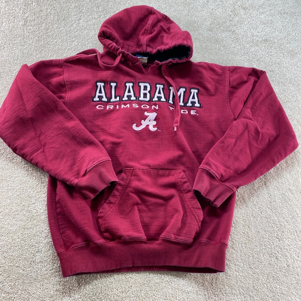 Old Varsity Brand‎ Sweatshirt Mens Medium Alabama Crimson Tide Hoodie Crimson